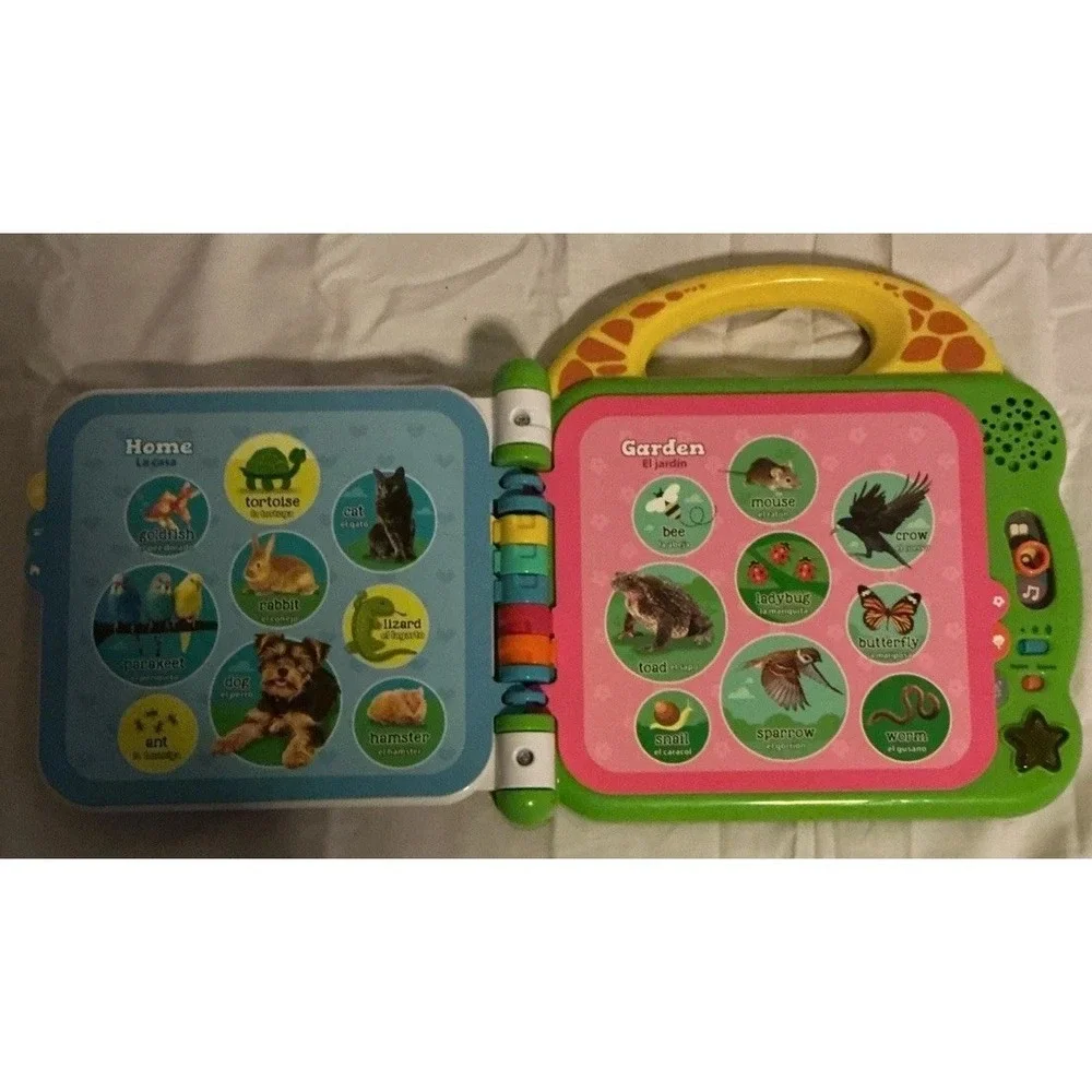 Leap Frog 100 Animals Book - Electronic Toy English/Spanish Free Ship‎